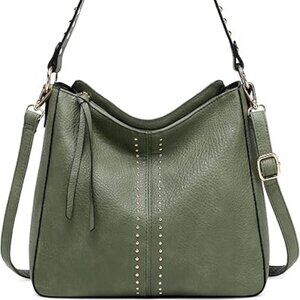 Hobo Crossbody Shoulder Bag Vegan Leather Medium Size Women's Purse Satchel